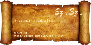Szalma Szabolcs névjegykártya